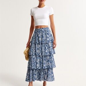 Abercrombie & Fitch Tiered Maxi Skirt